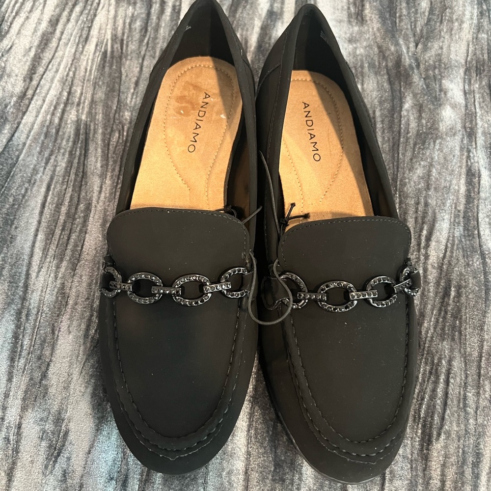 Women's Black Loafers by Andiamo